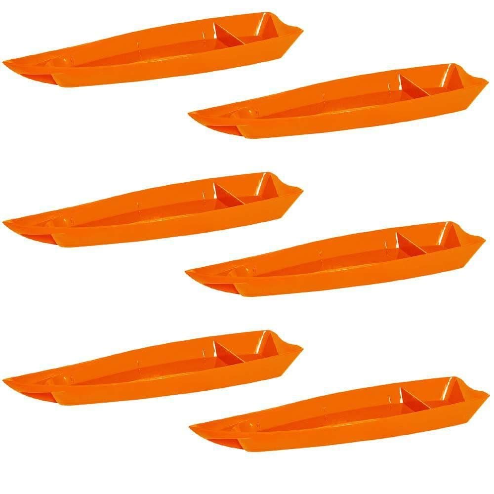 Conjunto De Barco Sushi Vemplast G 3,5L 6 Peças Laranja