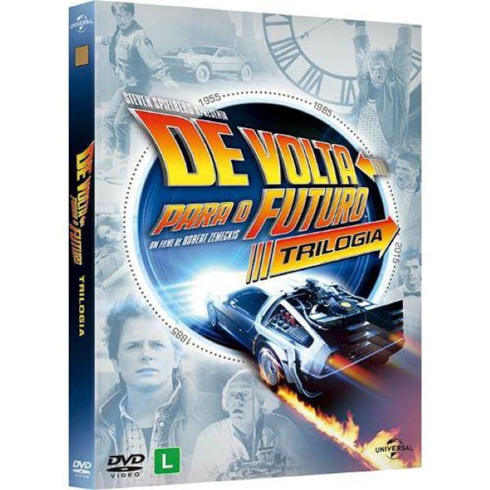 DVD De Volta Para O Futuro Trilogia Box 3 Dvds Com Luva