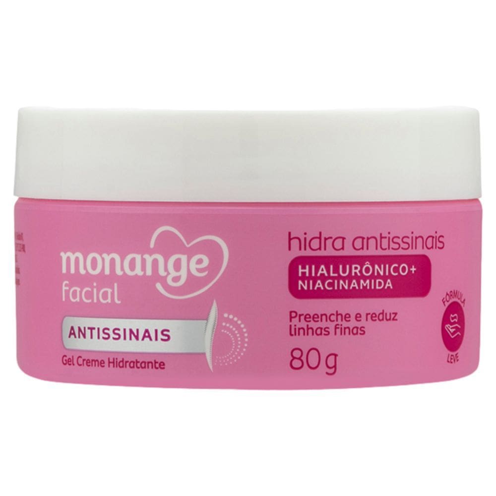Gel Creme Hidratante Monange Antissinais Facial 80g