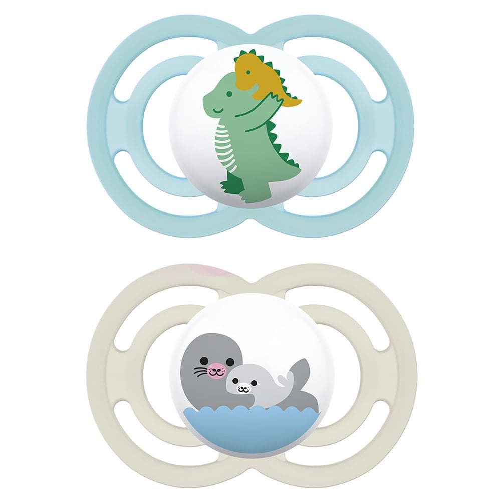 Chupeta Mam Perfect 16+ Meses Azul Desenhos com 2 Unidades