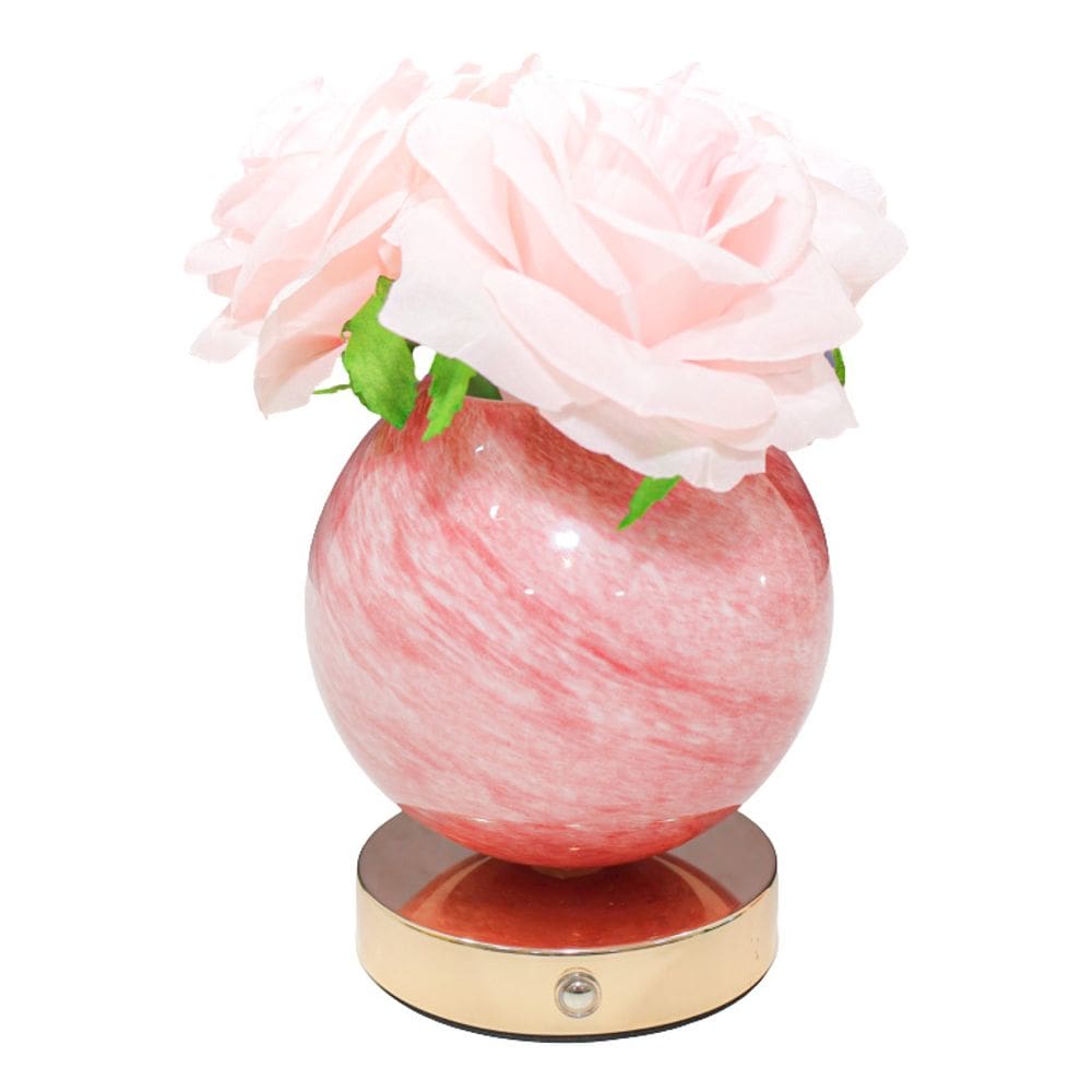 Luminária de Mesa Abajur Decorativa Rosas Led 3W 3 em 1 Recarregável