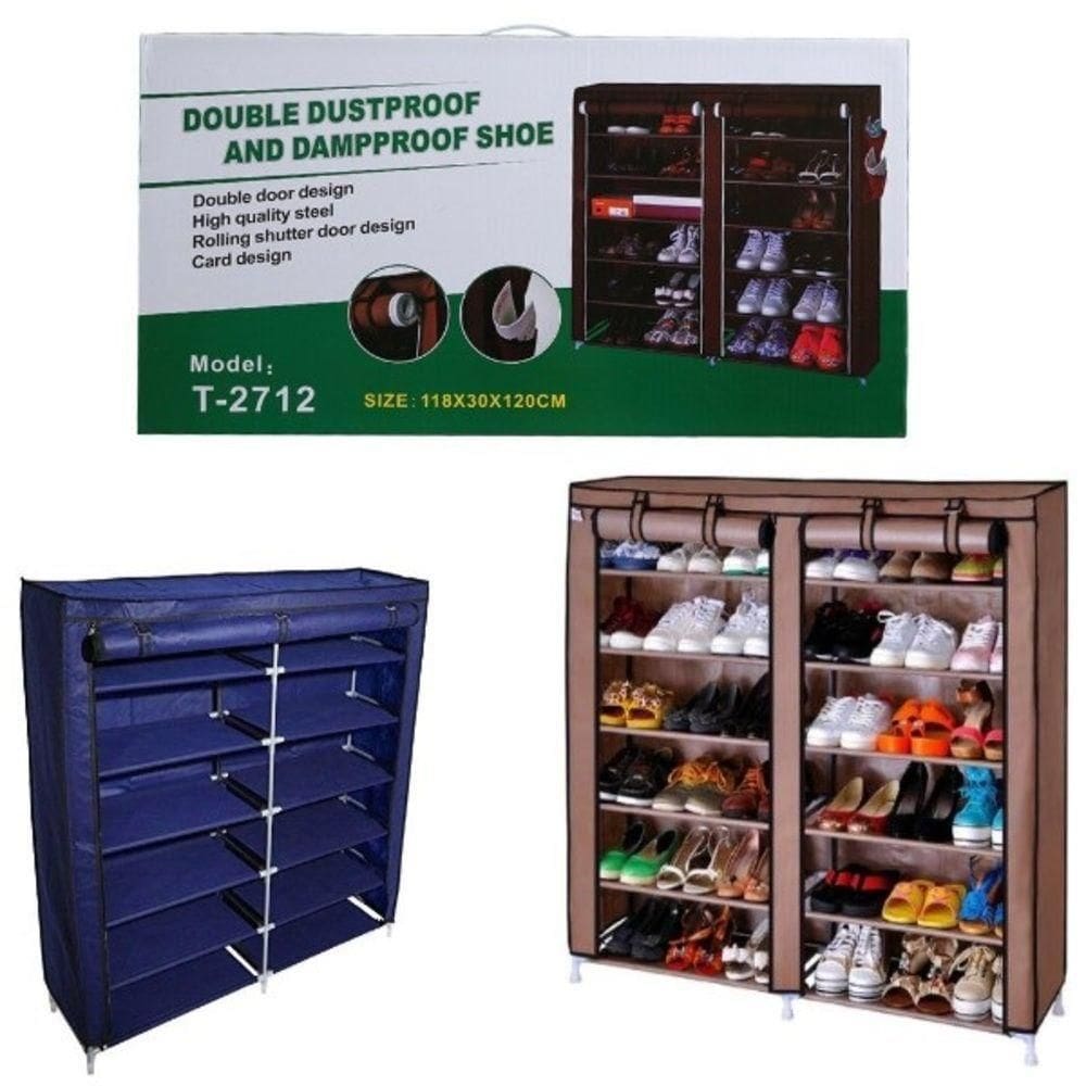 Sapateira Dupla 6 Prateleiras Estante Organizador Grande Desmontável