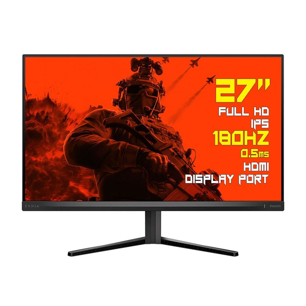 Monitor Gamer LED Philips Evnia 27” Polegadas, Full HD,180Hz, 0,5ms, Tela IPS, HDR10, HDMI, Display Port - 27M2N3200L