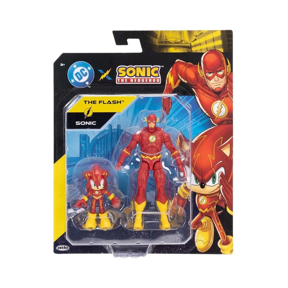 Pack 2 Bonecos Articulados Sonic e Flash - Sonic Warner