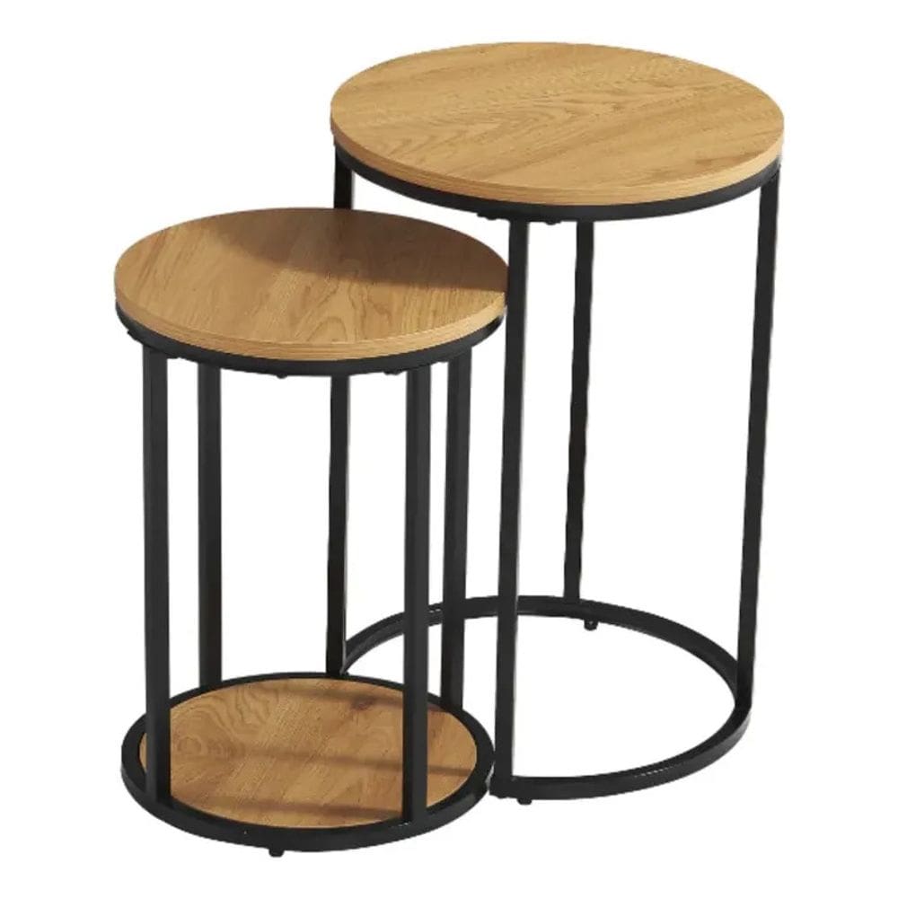 Mesa Lateral Redonda Double Encaixe Compact Madeira - Rio