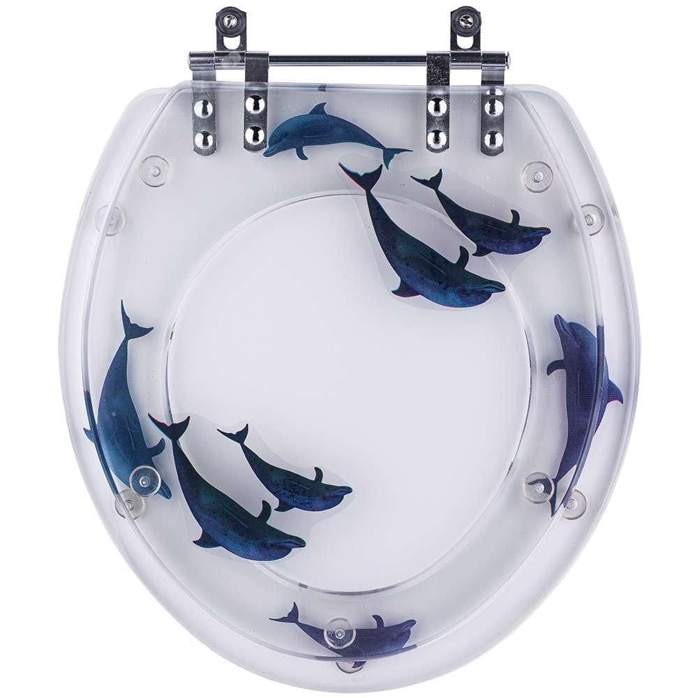 Acento Sanitário Decorada Golfinhos para bacia Deca