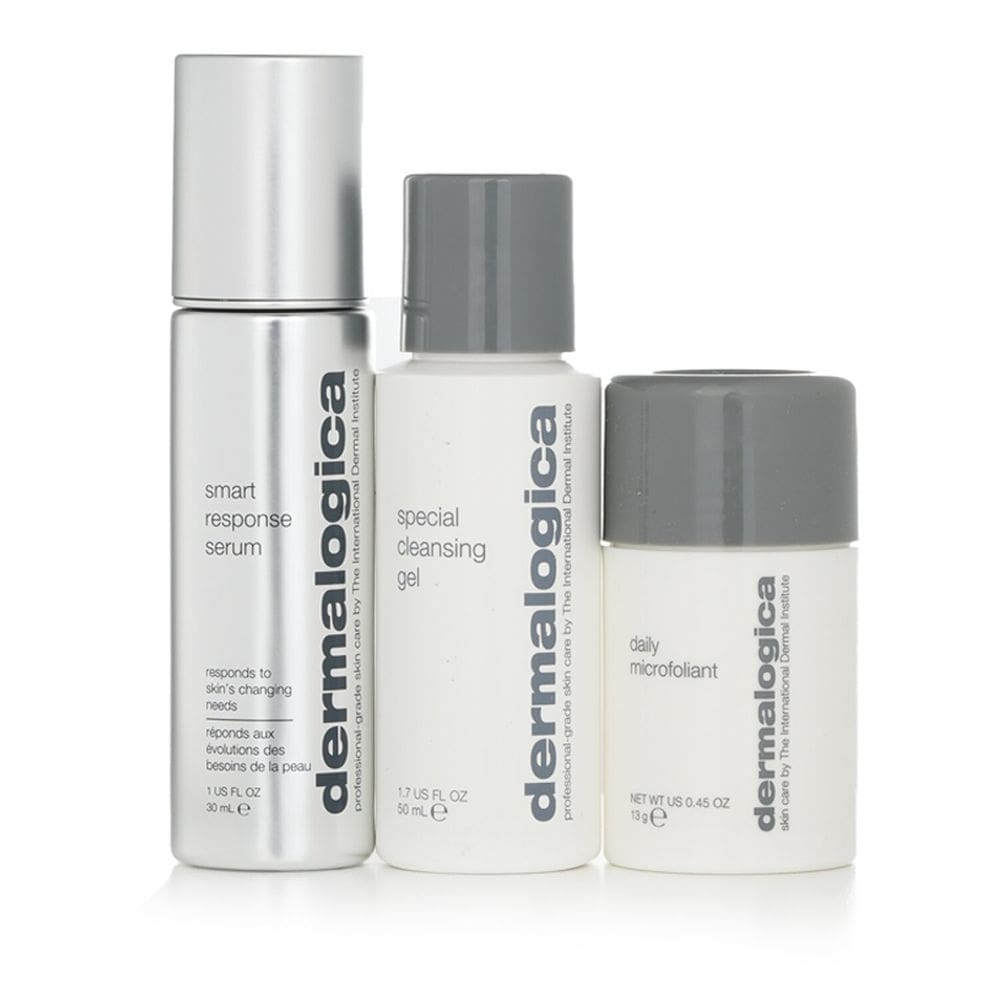 Conjunto de cuidados com a pele Dermalogica Special Cleansing Gel 50 ml, microfoliante diário 13 g e sérum Smart Response 30 ml