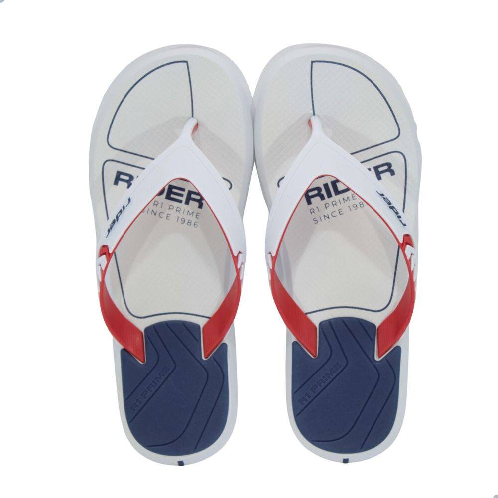 Chinelo Rider R1 Prime Easy Branco/vermelho/Azul