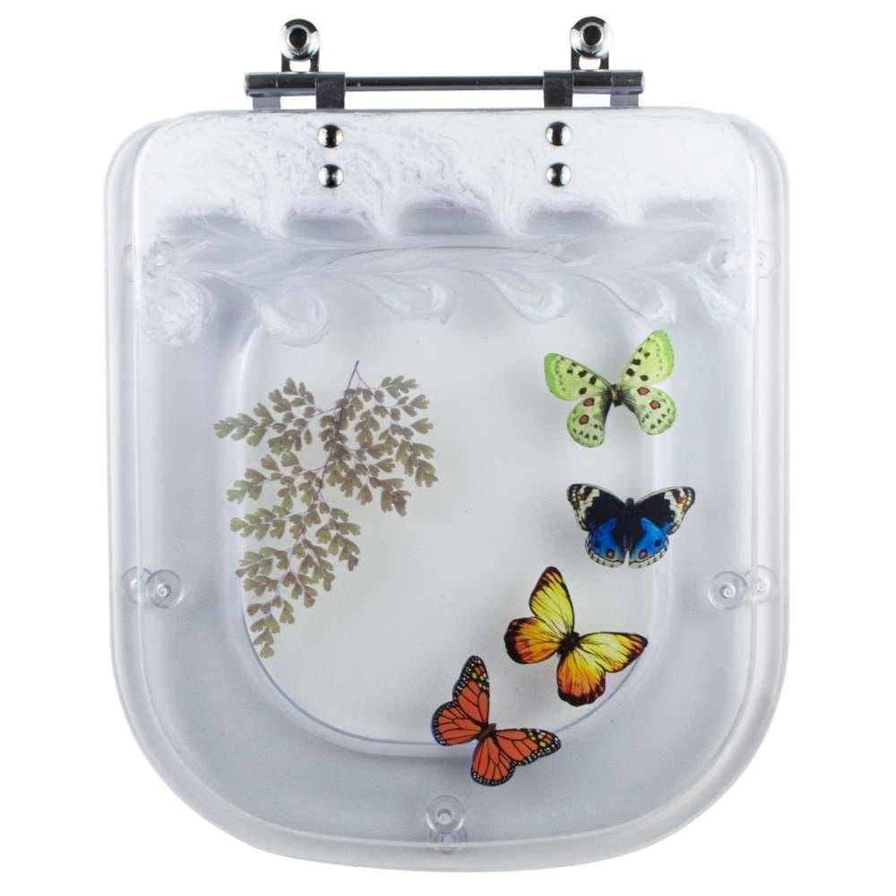 Acento Sanitário Acrílico Decorado Quadra Transparente para bacia Deca