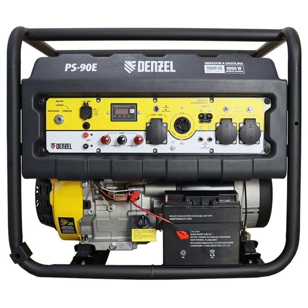 Gerador Gasolina 12hp 25l 115/230v Denzel Ps-90e P. Elétrica