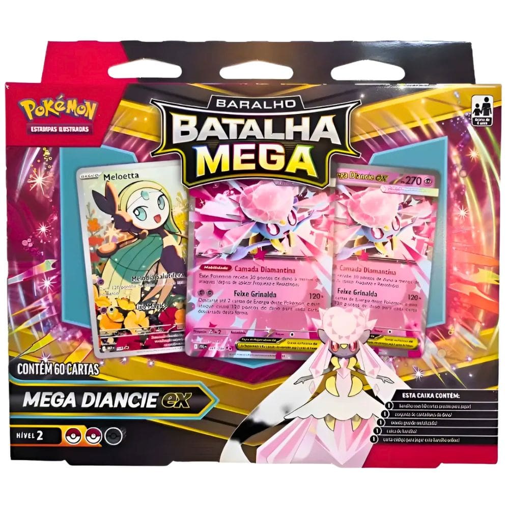 Pokémon Baralho Batalha Mega Diancie Mega Gengar Ex Copag