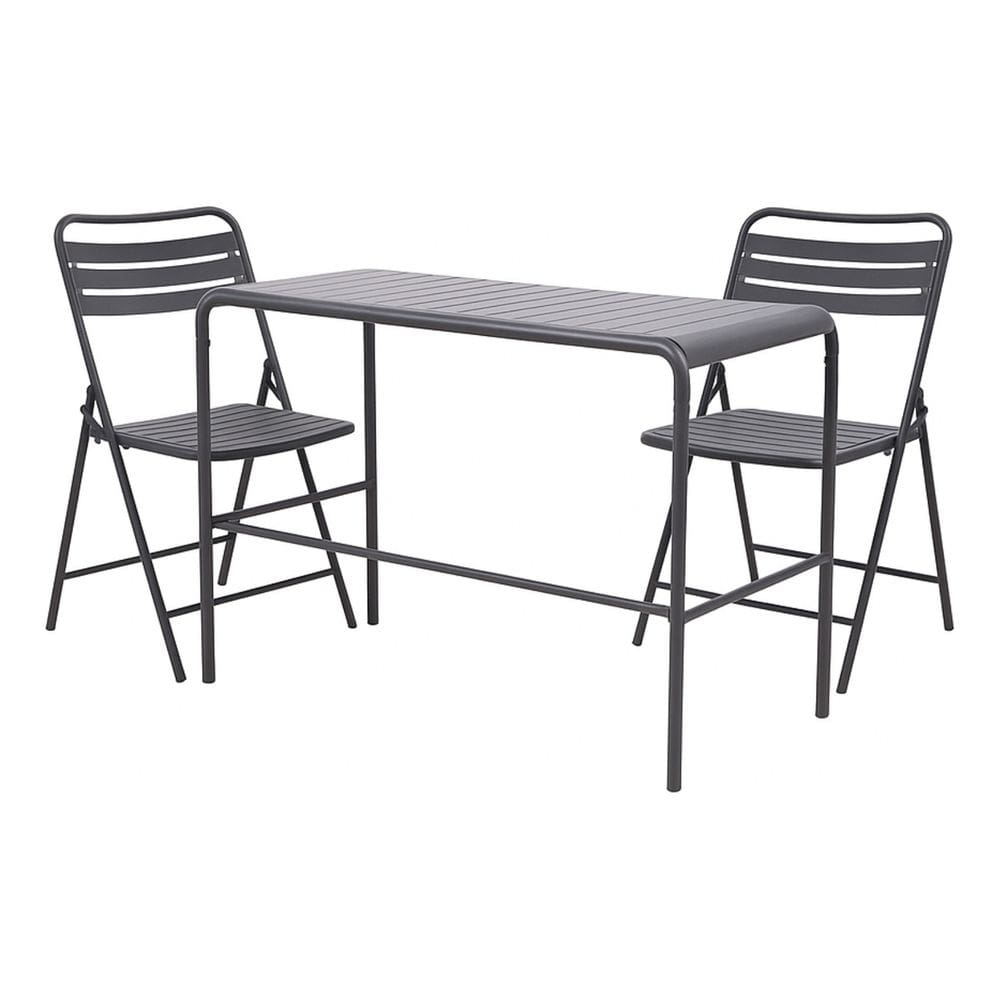 Conjunto Jardim Varanda 3 Pecas Cinza Aco - Dublin