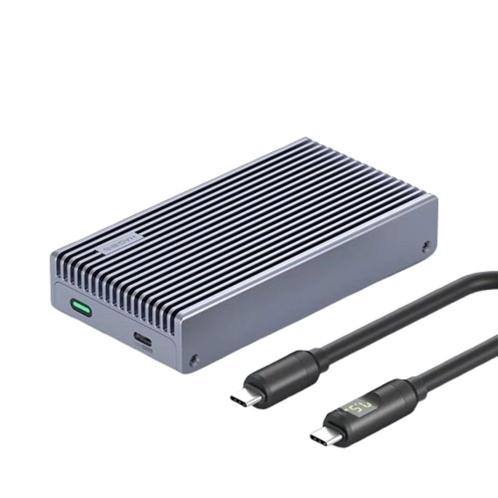 Hagibis Gabinete SSD M2 NVMe USB4 40Gbps com Display LED