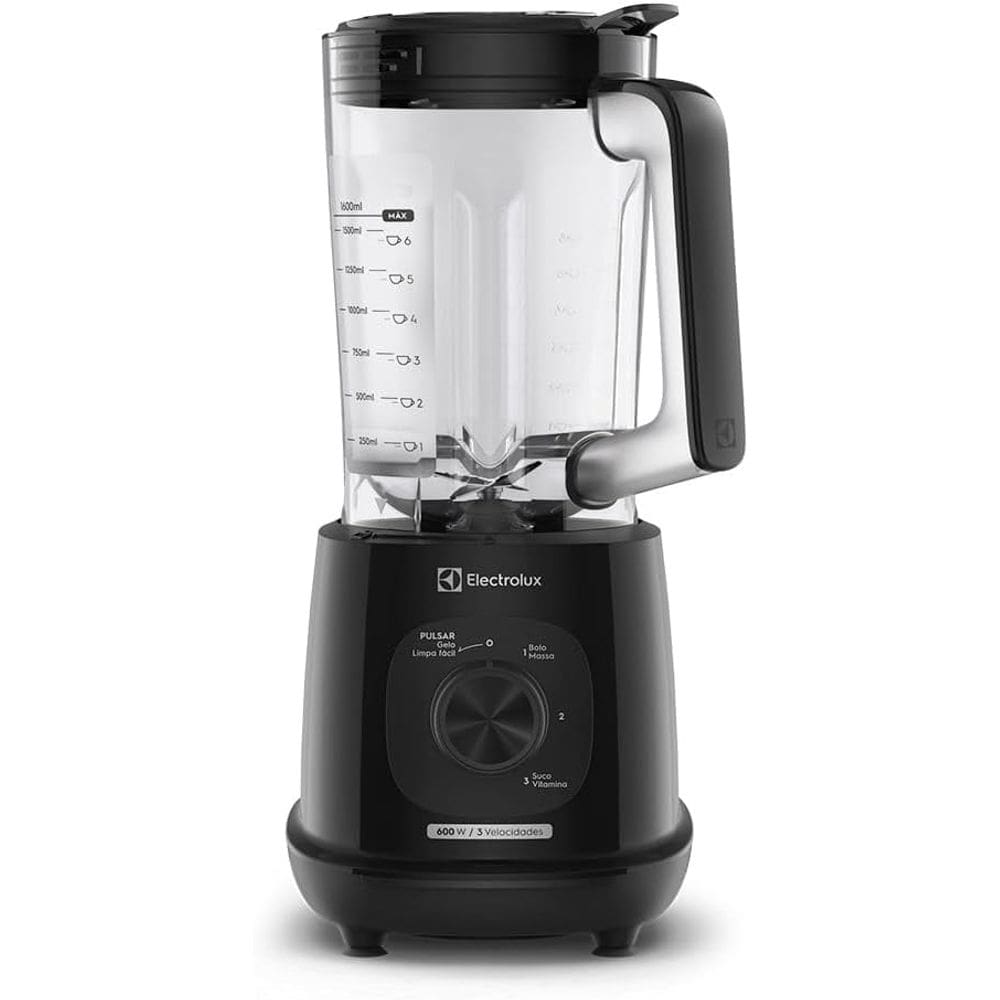 Liquidificador Electrolux 600w De Potência Com 2.7 Litros De Capacidade 3 Velocidades Lâmina Triforce E Pés Antiderrapantes Ebl700 Preto