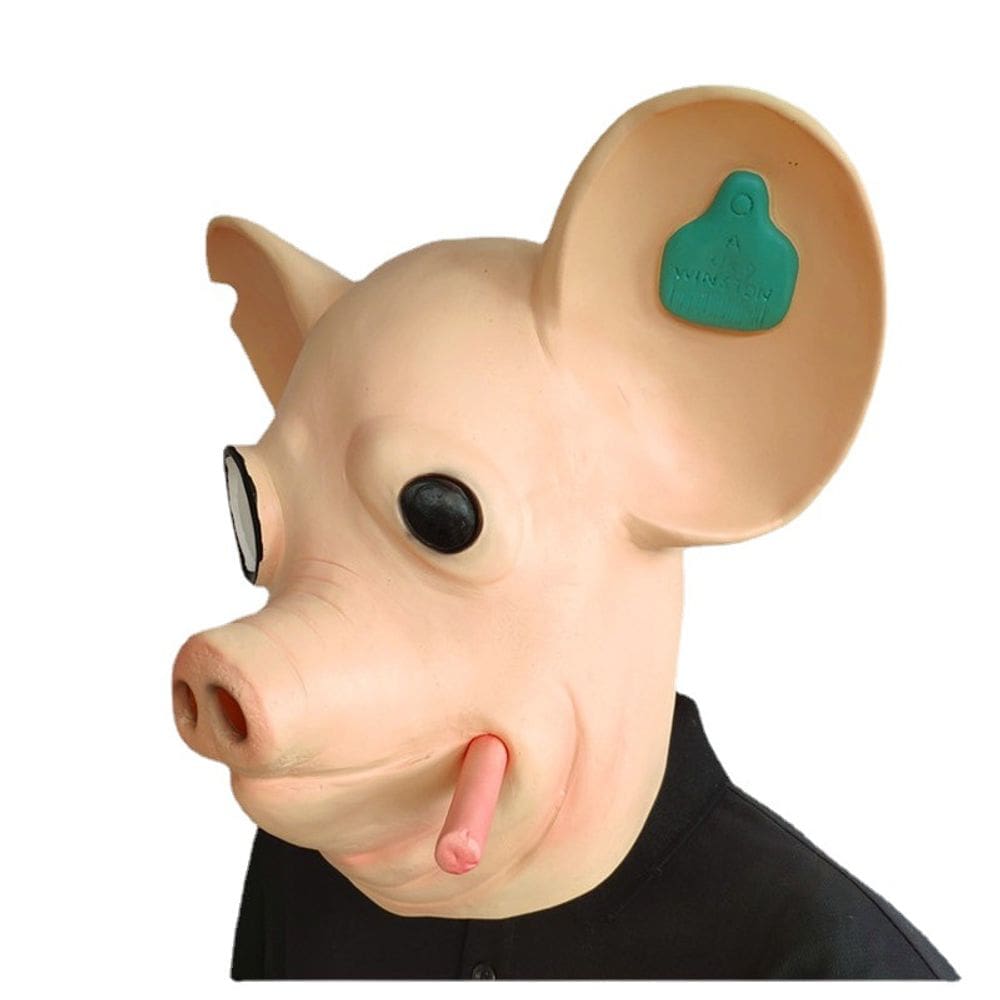 Máscara Costume Watch Dogs Legion Pig Smoking Latex, tamanho único