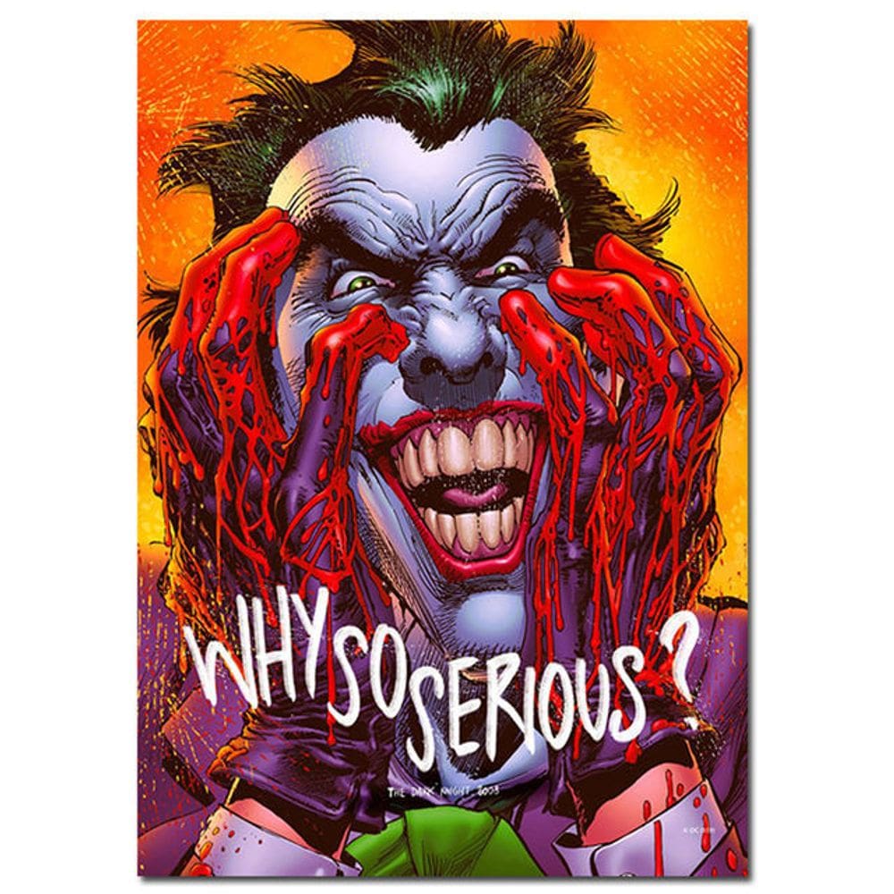 Pôster de pintura de parede Why So Serious Clown 40x60cm