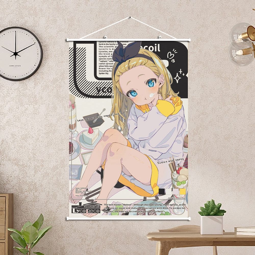 Quadro de pintura de parede Lycoris Recoil Anime 40x60cm