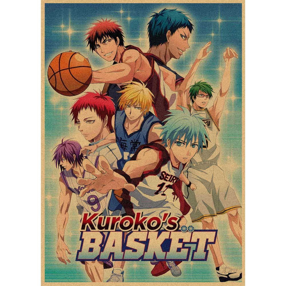 Pôster Kuroko`s Basketball Vintage Kraft Paper Art 20x30 cm