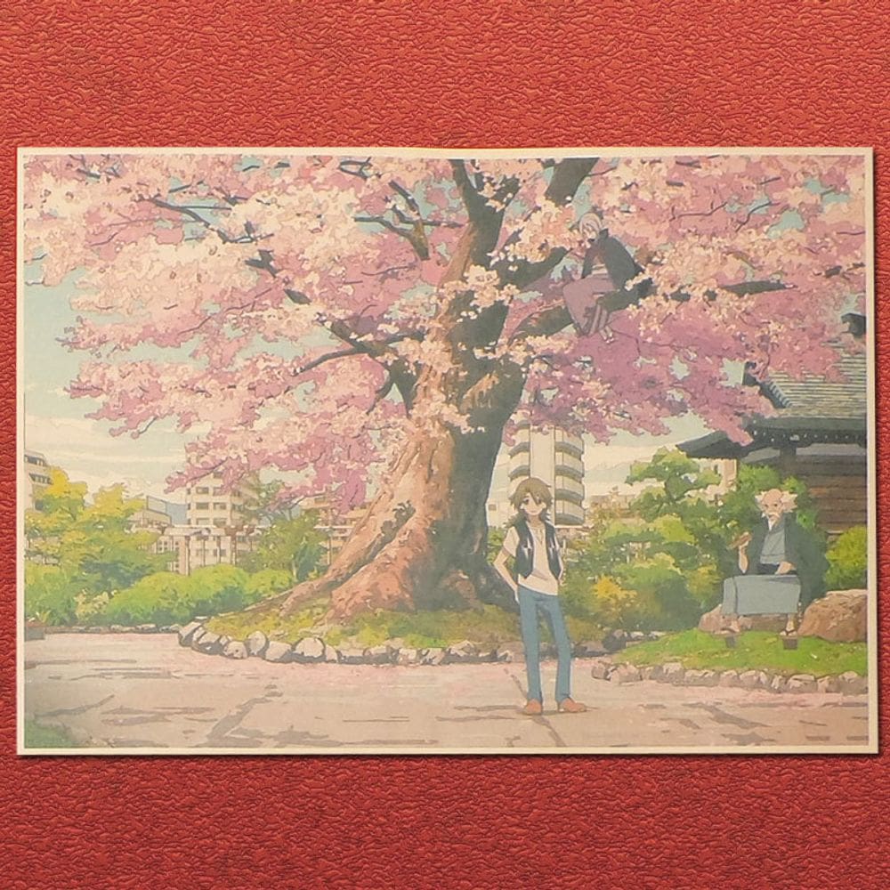 Pôster The Eccentric Family Anime Cherry Blossom Scene 42x30cm