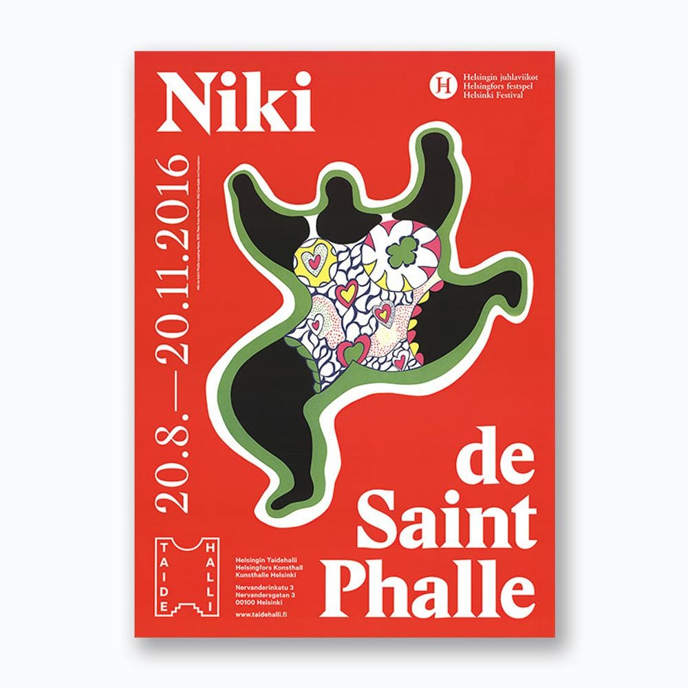 Pôster de arte Niki de Saint Phalle vermelho 40x60cm em estilo europeu