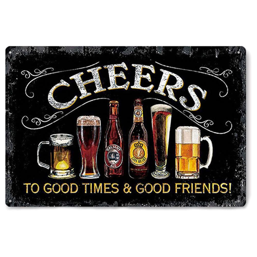 Decoração de parede, pintura em ferro, letreiro de estanho, aplausos aos bons tempos