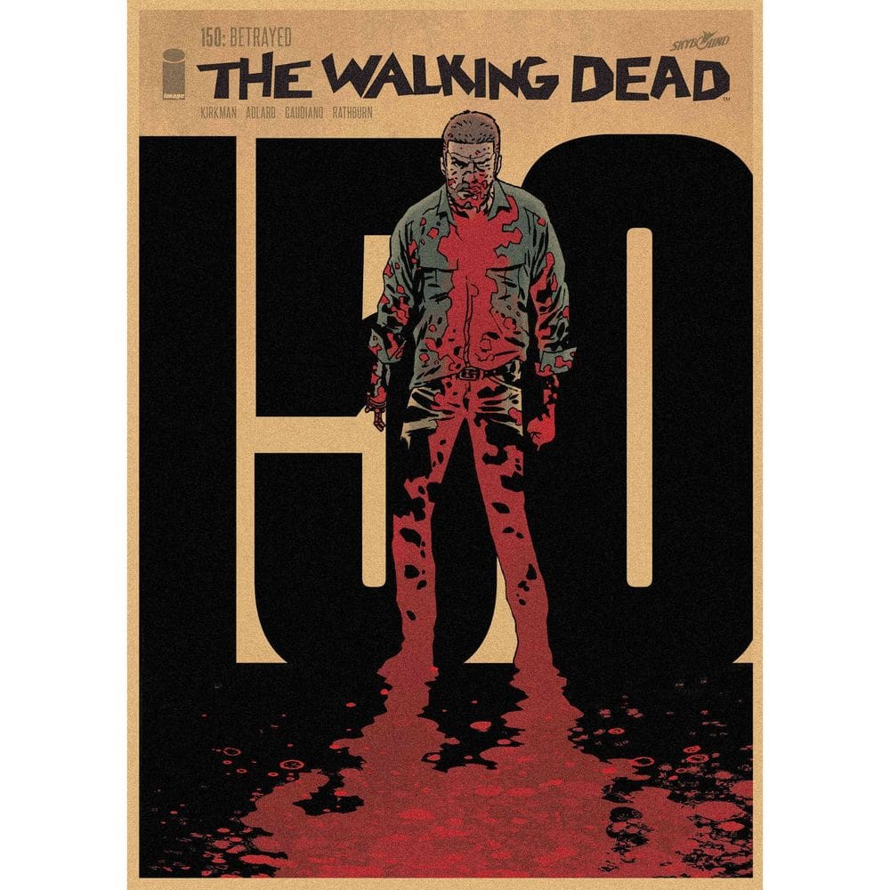 Pôster vintage em papel Kraft The Walking Dead 29,7x42cm