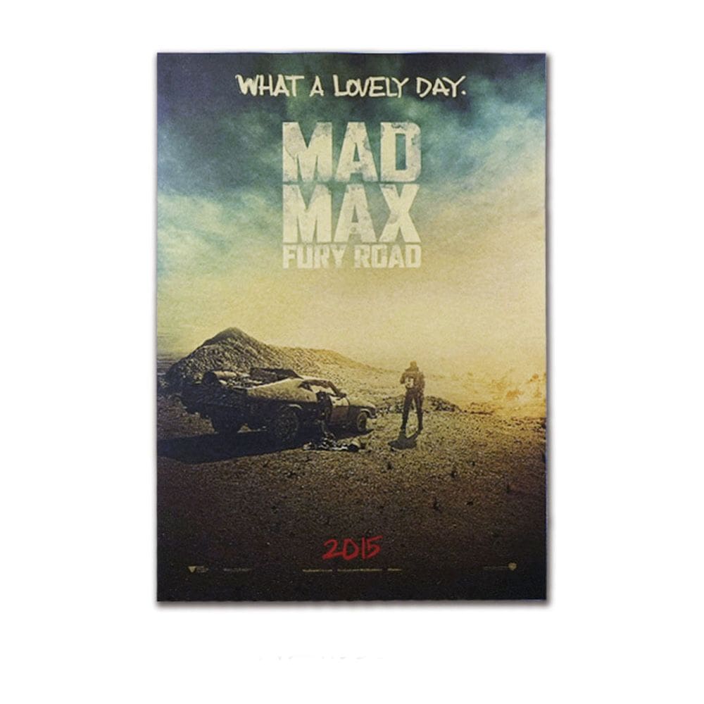 Pôster pintando papel Kraft vintage Mad Max Fury Road