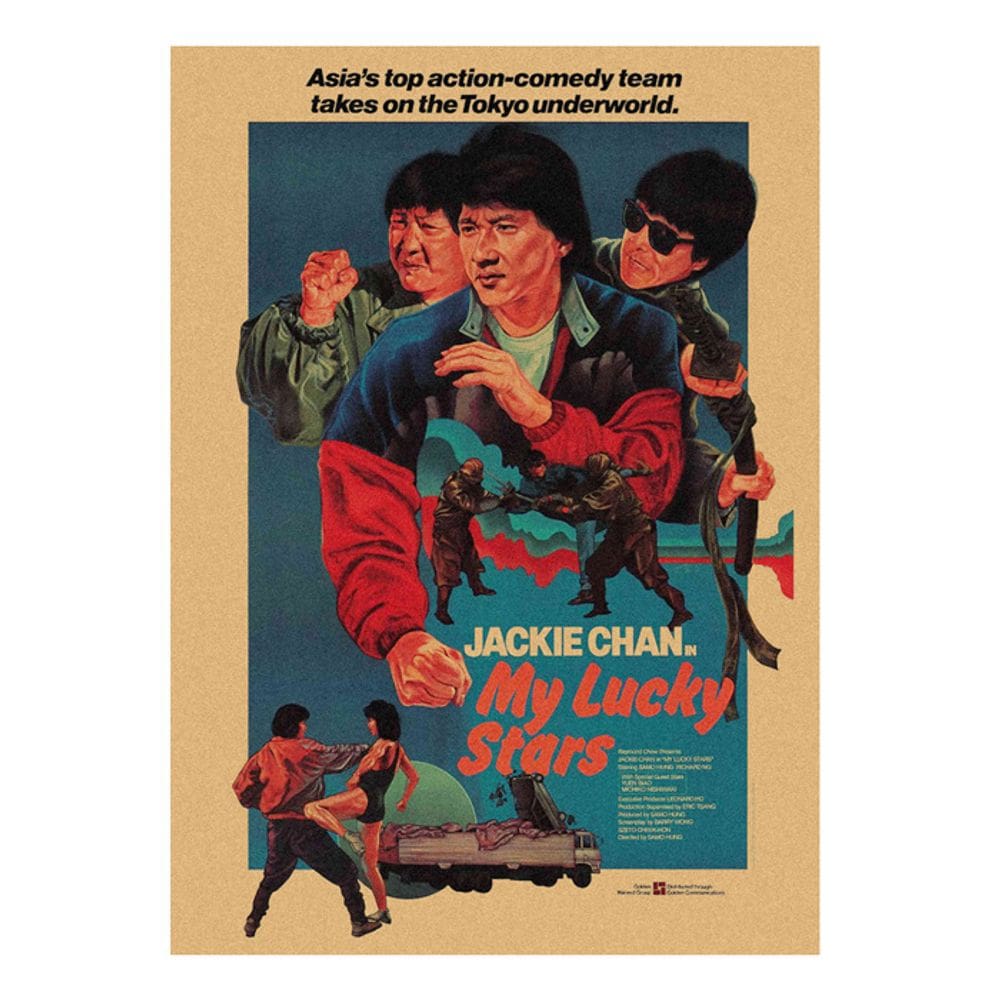 Pôster My Lucky Stars Pintura de Arte Cinematográfica Vintage 29,7x42cm