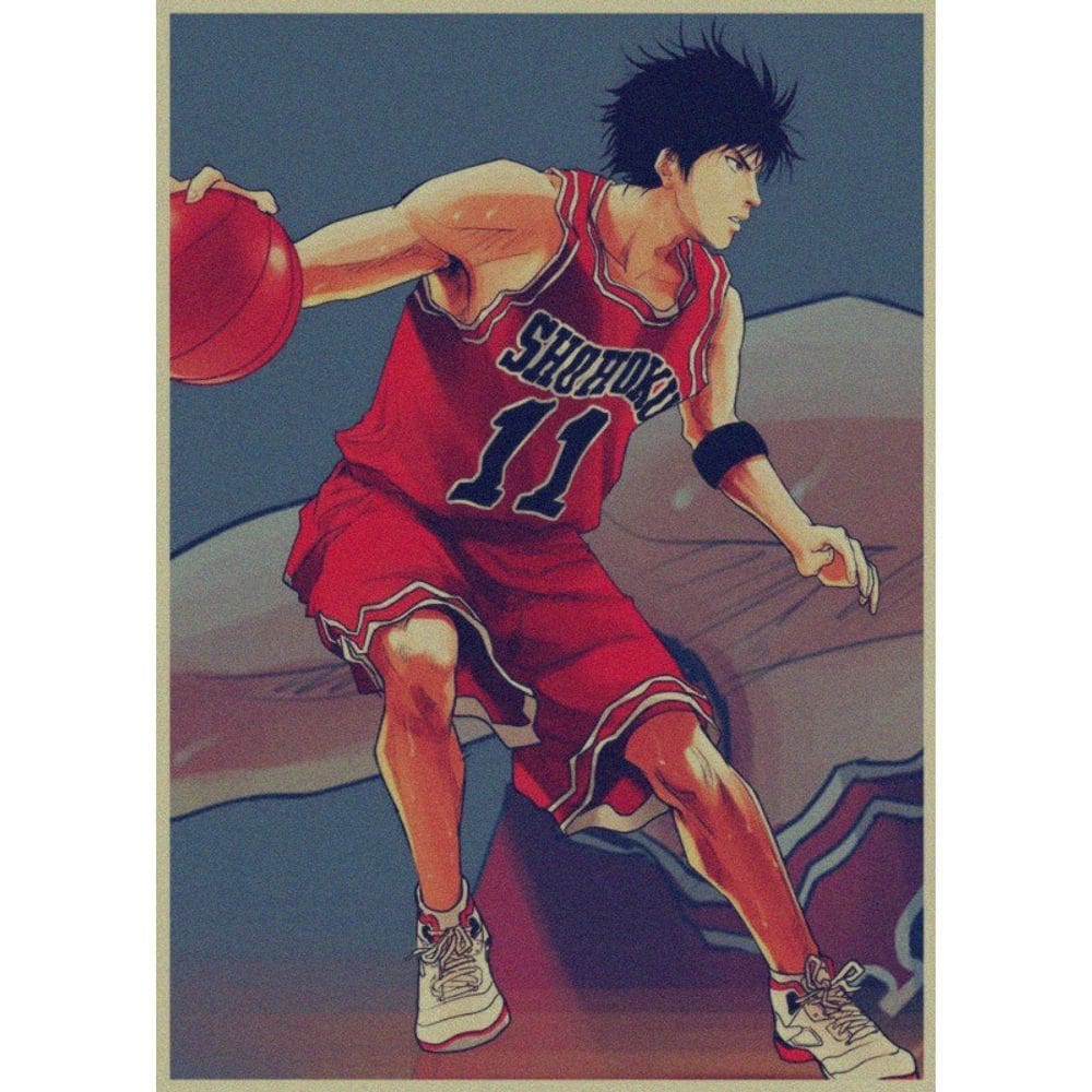 Pintura de pôster Slam Dunk Rukawa Kaede Impressão de arte de parede
