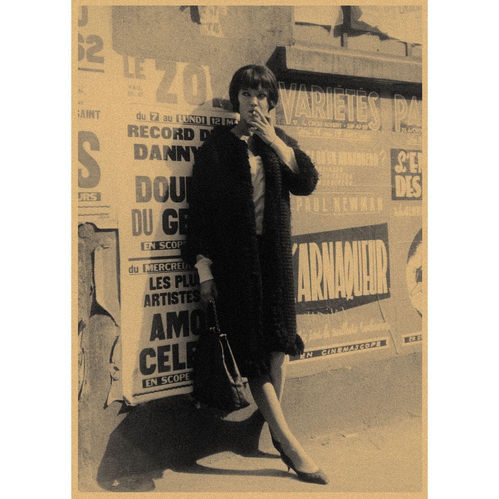 Pôster com pintura de parede Art Vivre sa Vie Anna Karina 30x42cm