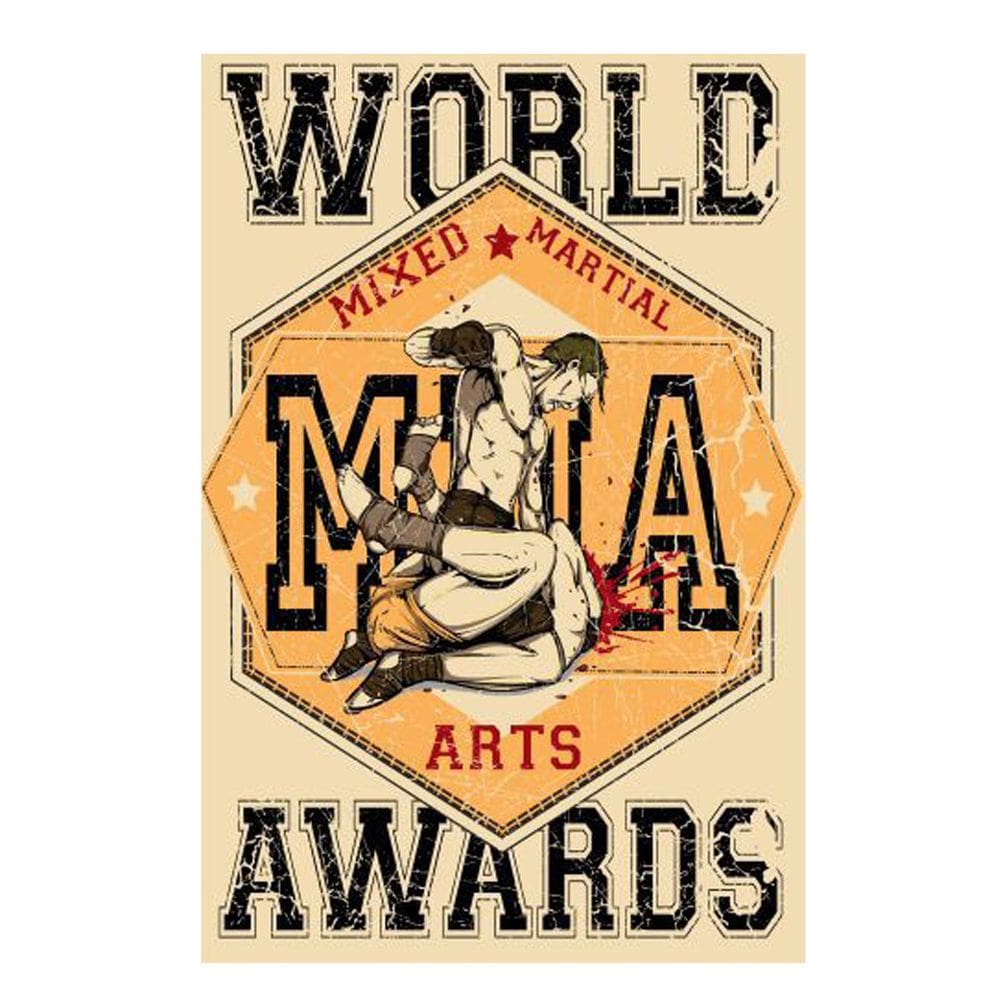 Pôster de pintura em ferro Vintage MMA Mixed Martial Arts 20x30cm