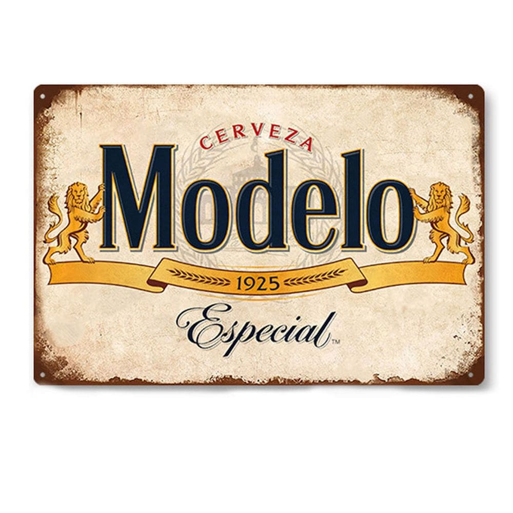 Decoração de parede com placa de estanho Iron Modelo Especial Beer Vintage 20x30cm