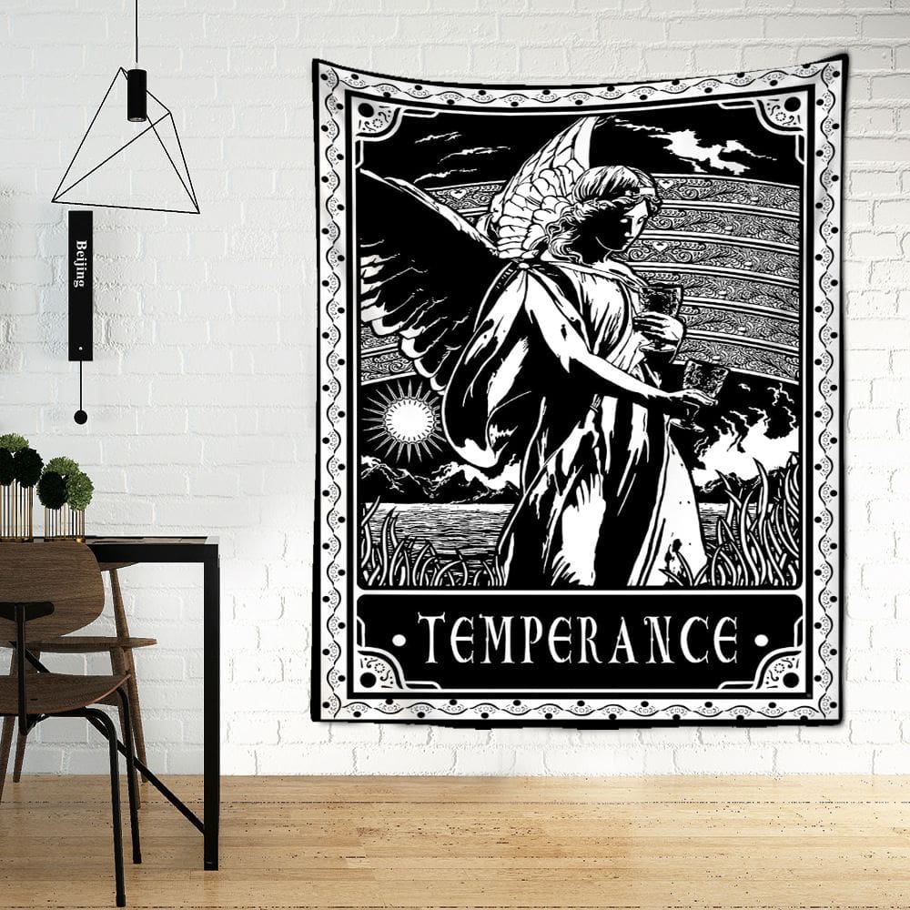 Tapeçaria para pendurar na parede Temperance Angel Tarot 100x150cm