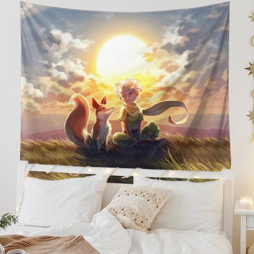 Tapeçaria para pendurar na parede The Little Prince 100x150cm poliéster