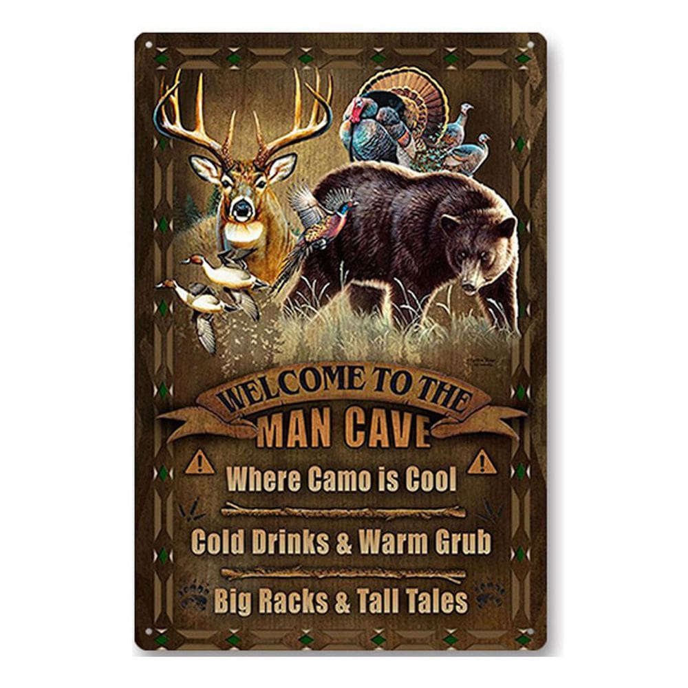 Placa de decoração de parede Vintage Iron Man Cave 20x30cm à prova d`água