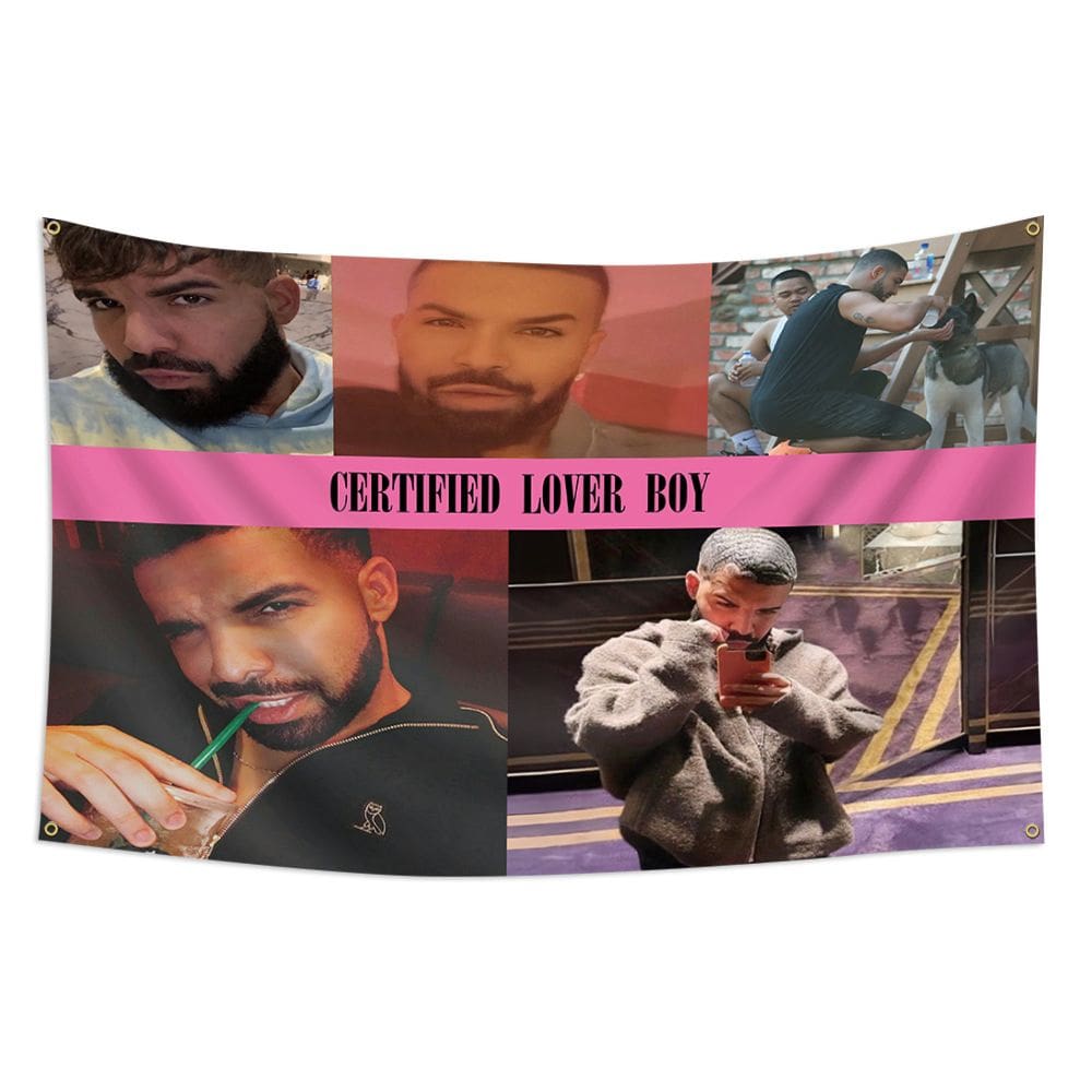 Tapeçaria para pendurar na parede Drake Certified Lover Boy 100x150cm