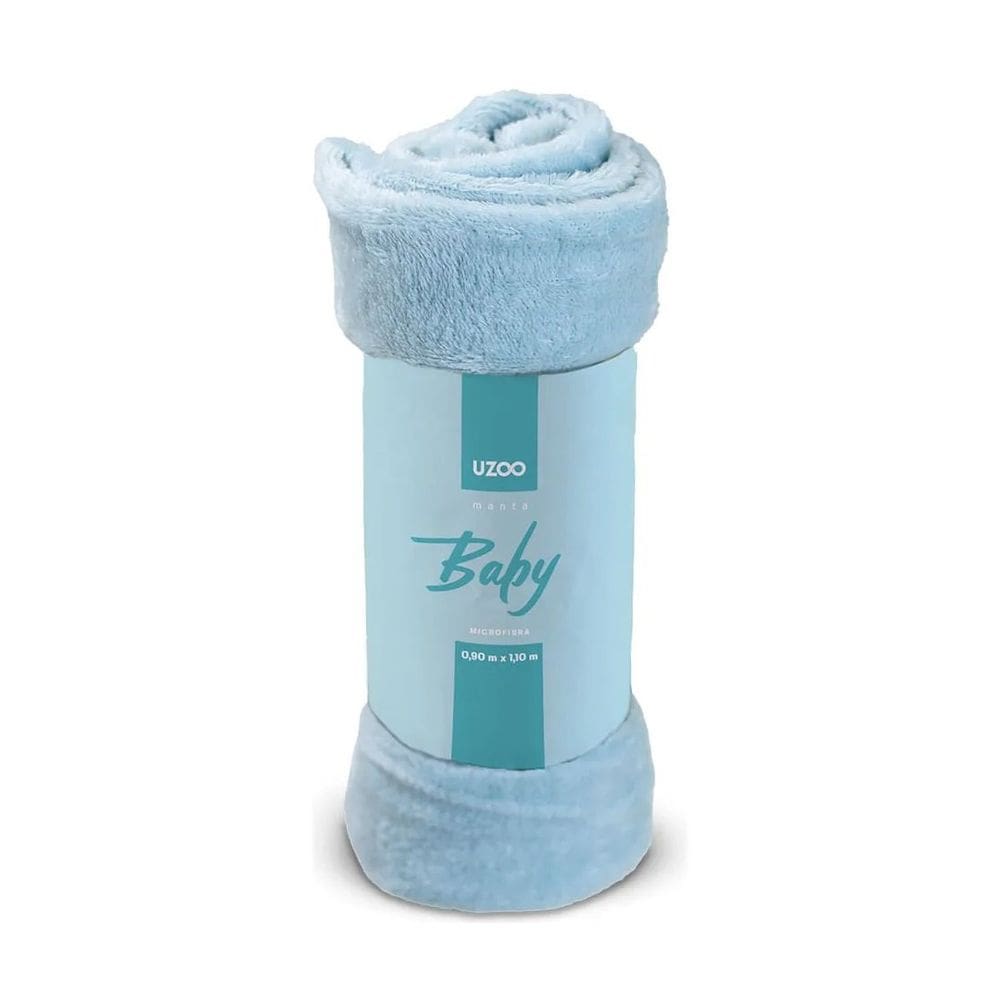 Manta Soft De Microfibra Para Bebês 90x110cm - Azul