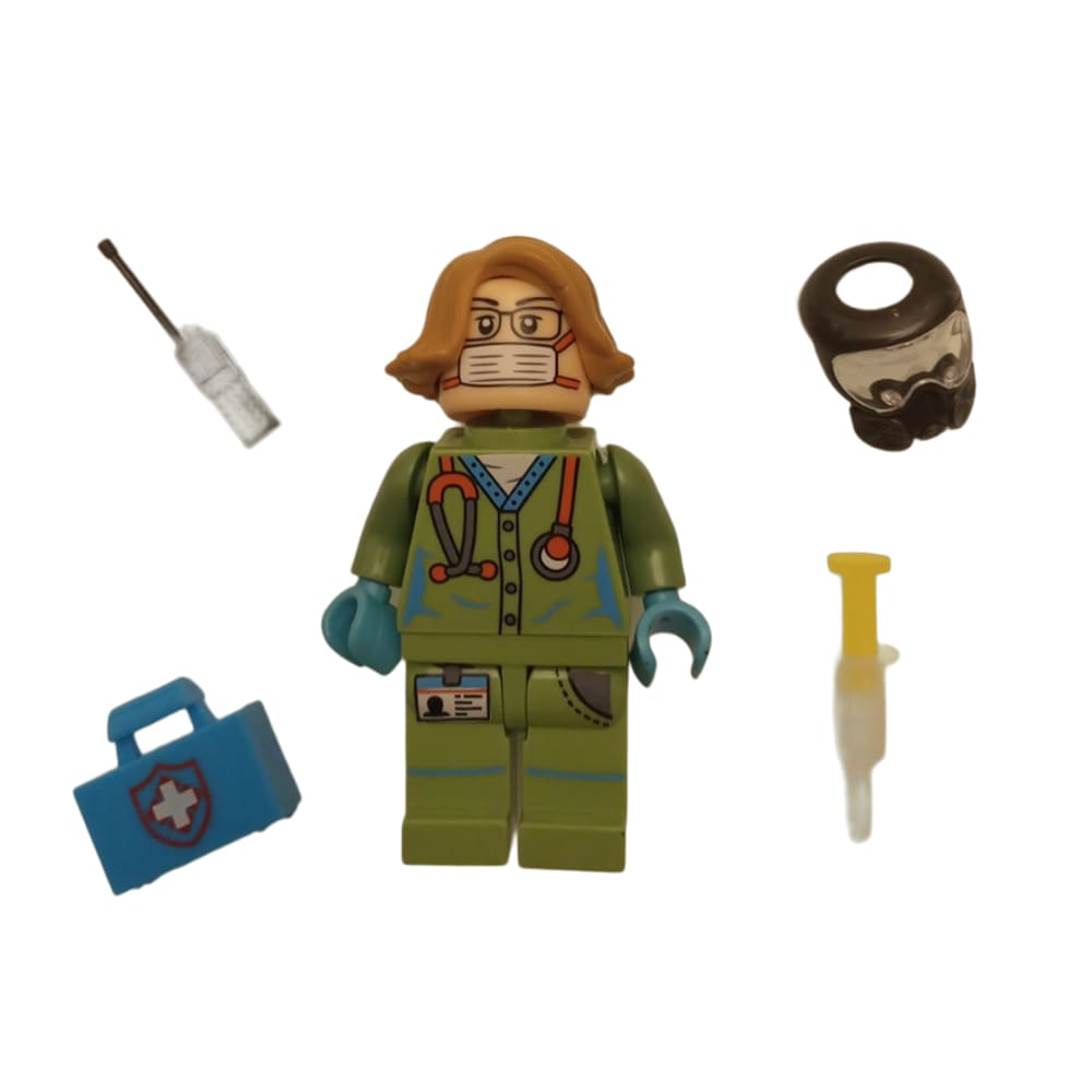 Boneco Bloco De Montar Resgate Médica