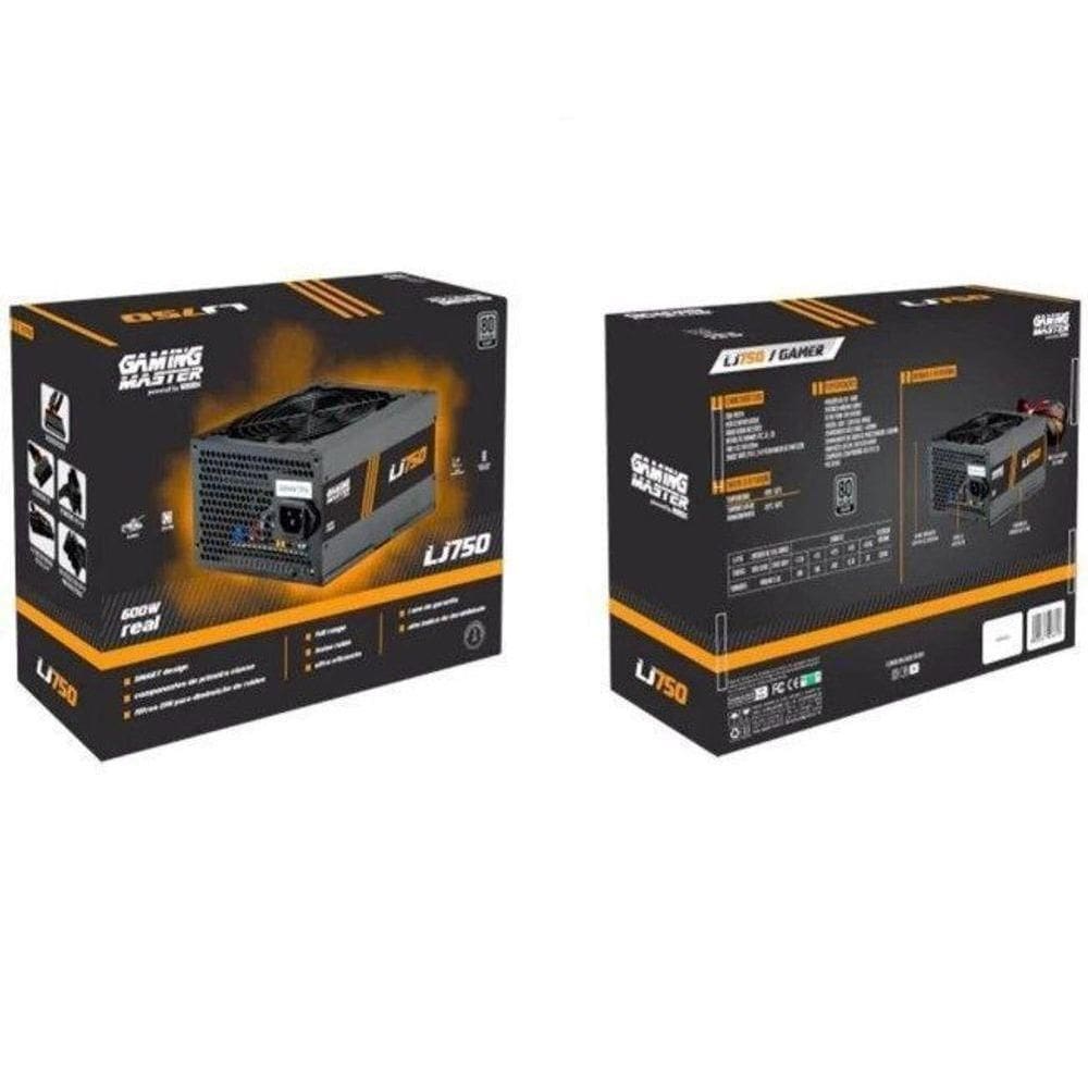 Fonte Atx Gamer 600w 80 Plus Silver - Lj750