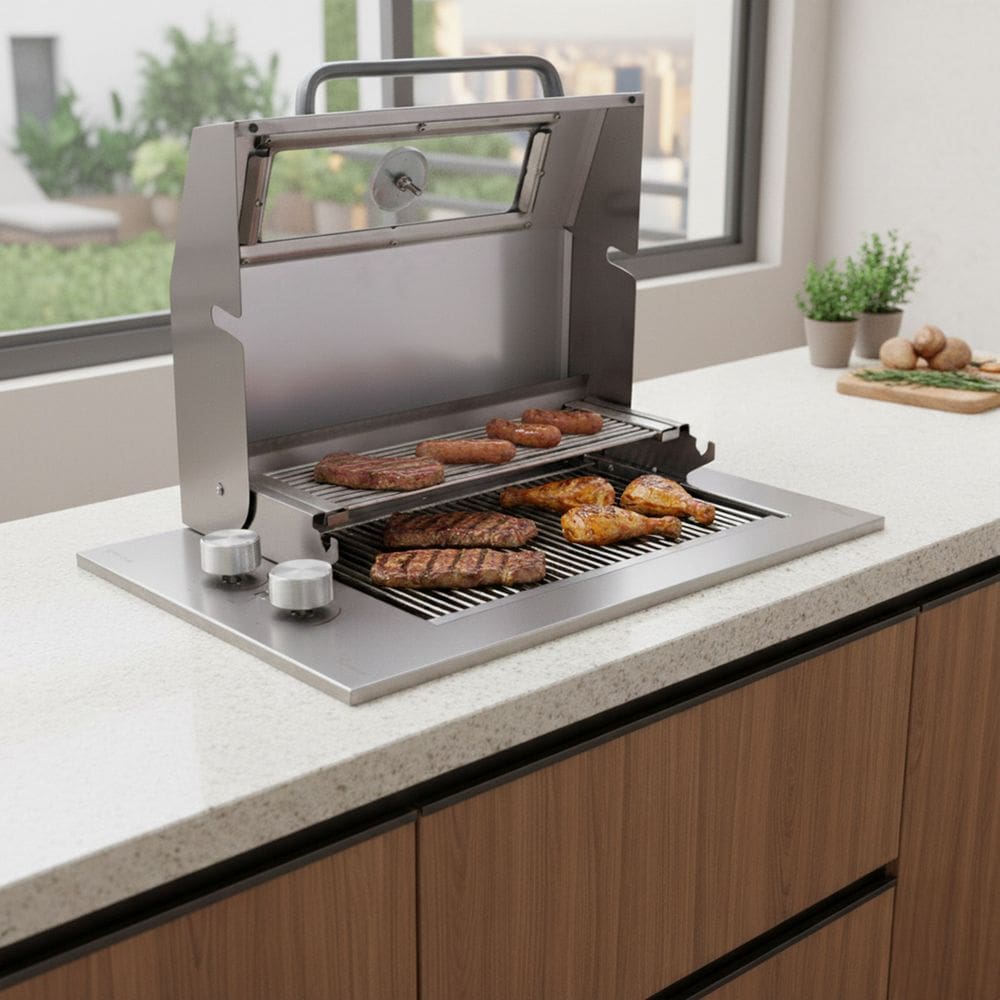 Churrasqueira Grill a Gás Com Tampa de Embutir Magnus Titan