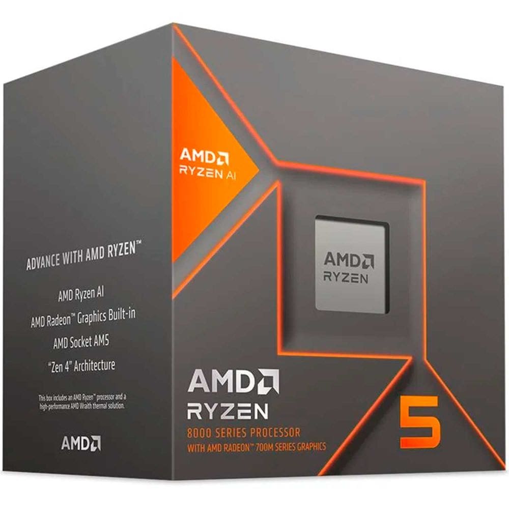 Processador AMD Ryzen 5 8600G, 4.3GHz (5GHz Max Turbo), Socket AM5, Cache 22MB, DDR5, Vídeo Integrado AMD Radeon 760M - 100-100001237BOX