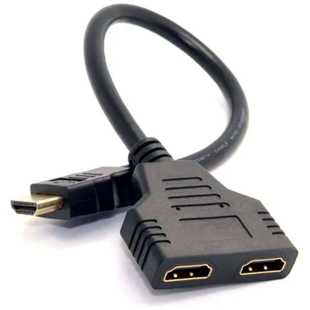 Cabo Adaptador Duplicador de Imagem, 1x HDMI Macho Para 2x HDMI Fêmea - CDC-2543