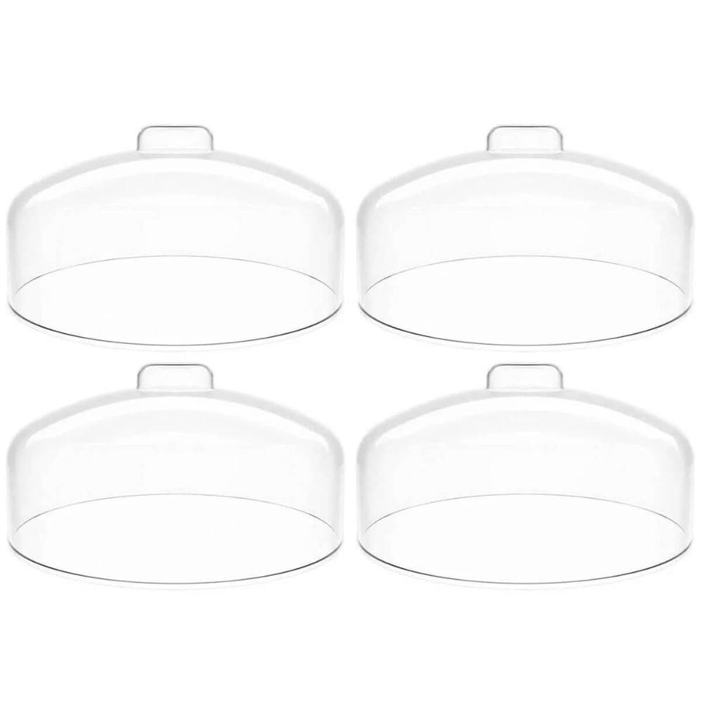 4 Cúpulas para Prato de Bolo Natural Tampa de Plástico 31cm Haus Concept