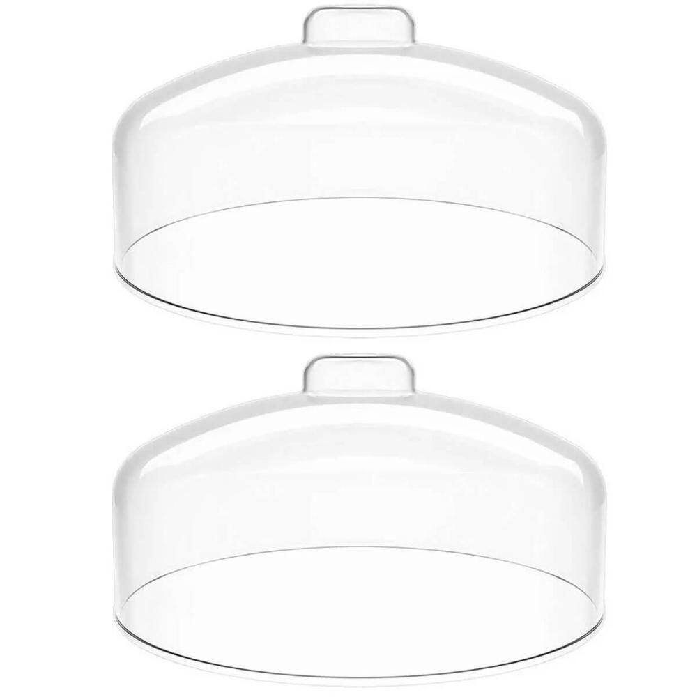 Kit 2 Cúpulas para Prato de Bolo Natural Tampa Plástico 31cm Haus Concept