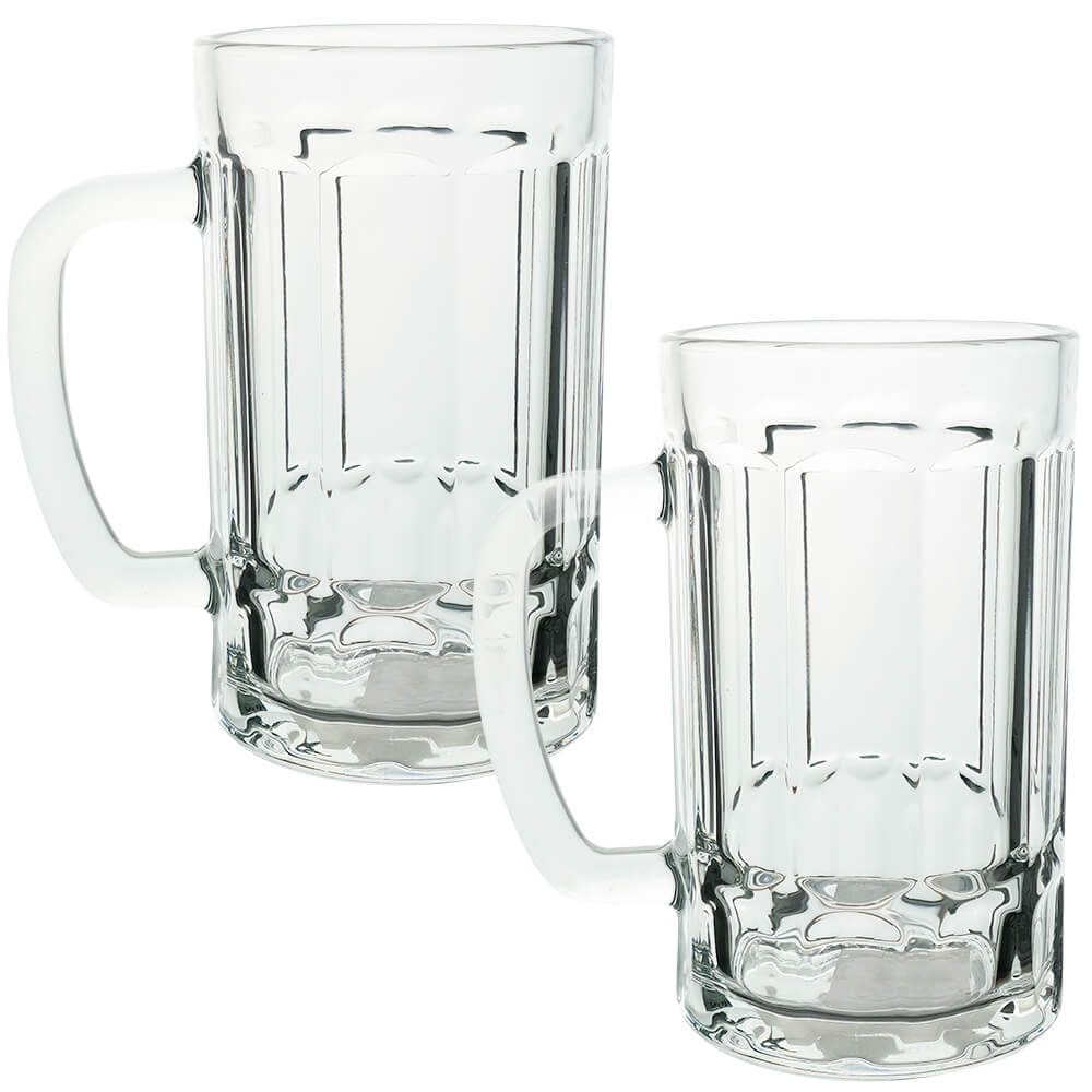 Jogo de Canecas de Chopp de Vidro 360ml 2 Peças  - Seu Lar