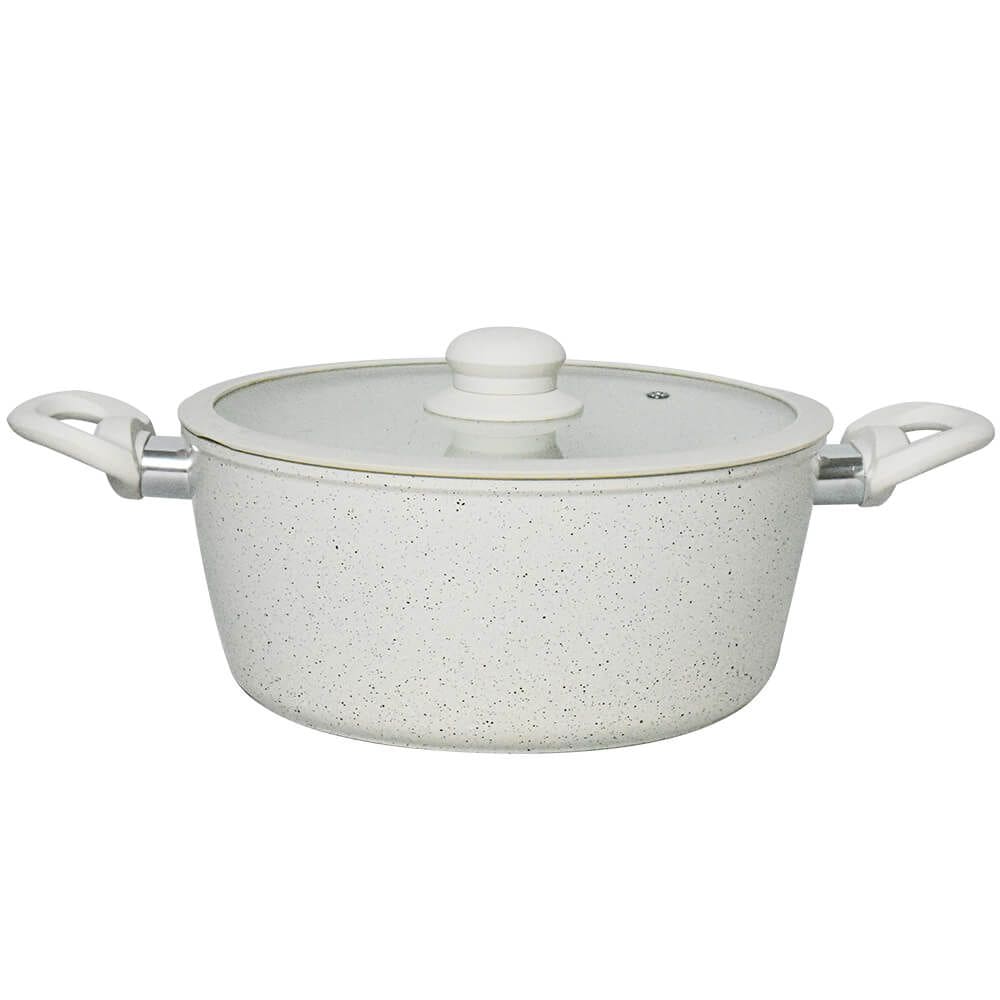 Caçarola Antiaderente de Indução Revestimento Cerâmica Viena Areia  24cm 1 Peça - Rio Home PAN037/Avulso