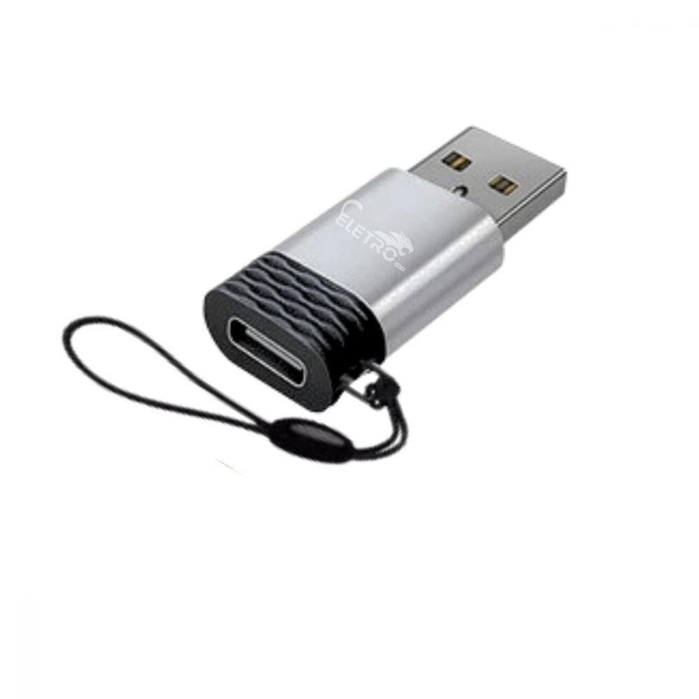 Adaptador Conversor Usb 3.1 Tipo-c Fêmea Para Usb 2.0 Macho
