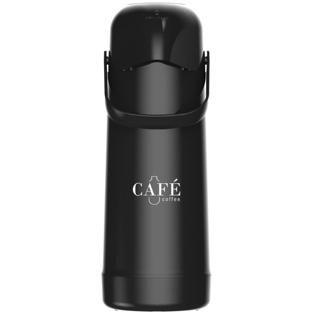 Garrafa Térmica 1,8L Termolar Magic Pump Preto com Estampa Café