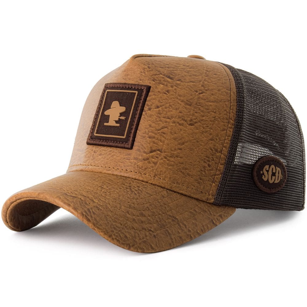 Boné Sacudido`s Trucker - Logo Tradicional - Marrom