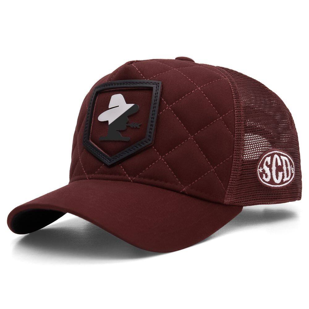 Boné Sacudido`s - Logo Matelassê - Fogo - Vinho